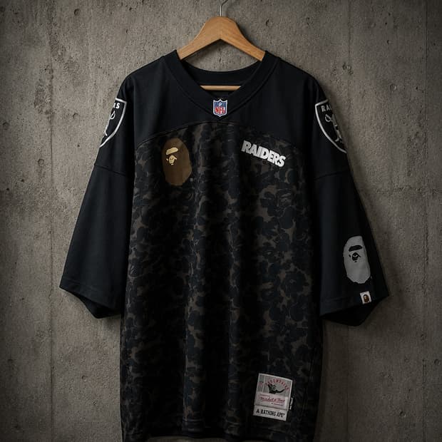 베이프 x 미첼 앤 네스 NFL 오클랜드 레이더스 레거시 저지 블랙