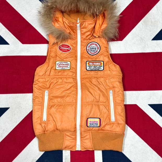 울프죠 하이넥 패딩조끼