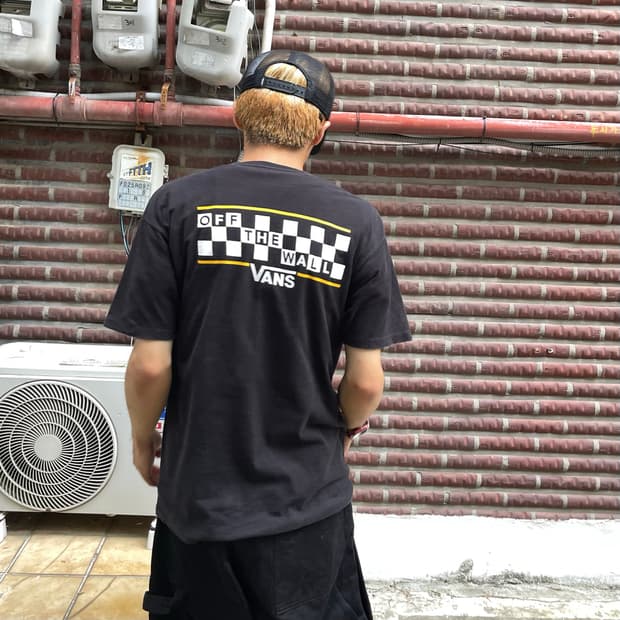 반스 체커보드 티셔츠