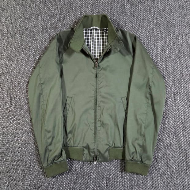 유니클로 올리브 바라쿠다 해링턴 자켓
