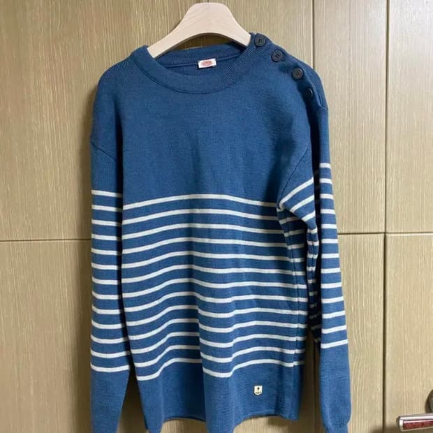 [AMOLUX] 아머럭스 마린 울 스트라이프 헤리티지 니트  M사이즈