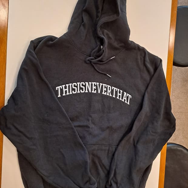 디스이즈네버댓 블랙후드티 L사이즈