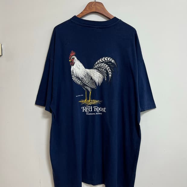 빈티지 90s 헤인즈 프린팅 티셔츠
