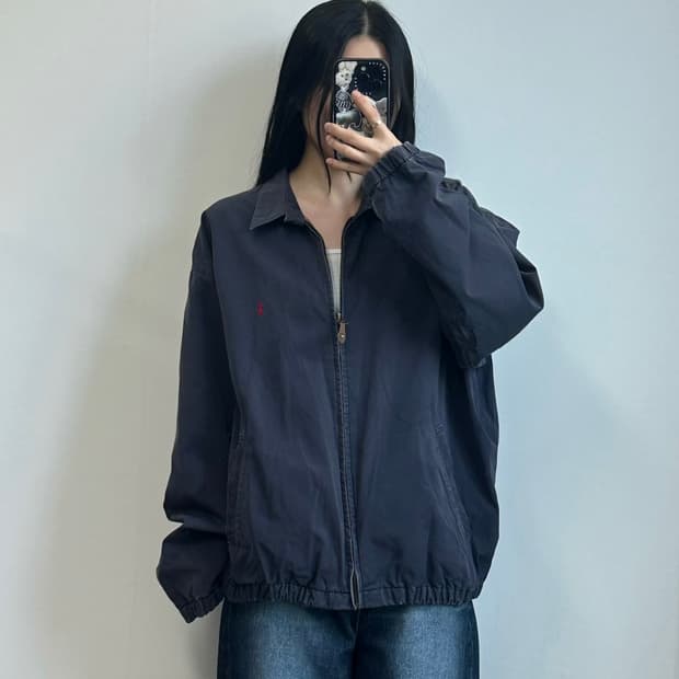 폴로 랄프로렌 네이비 코튼 스윙탑 해링턴 자켓