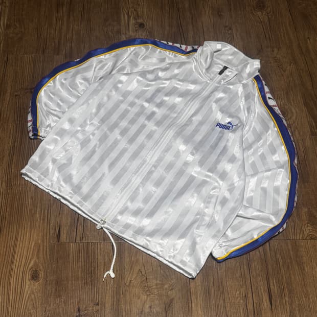 [M] 푸마 화이트 레어 스트라이프 오버핏 져지