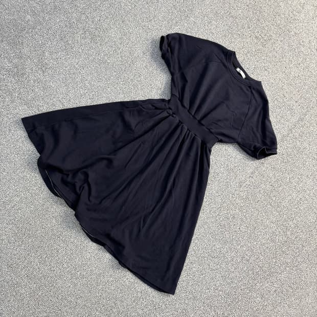 실측확인 빈티지 허리셔링 반팔 원피스 0805J2