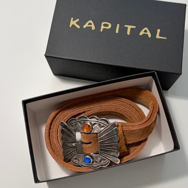 캐피탈 젬스톤 스웨이드 벨트
