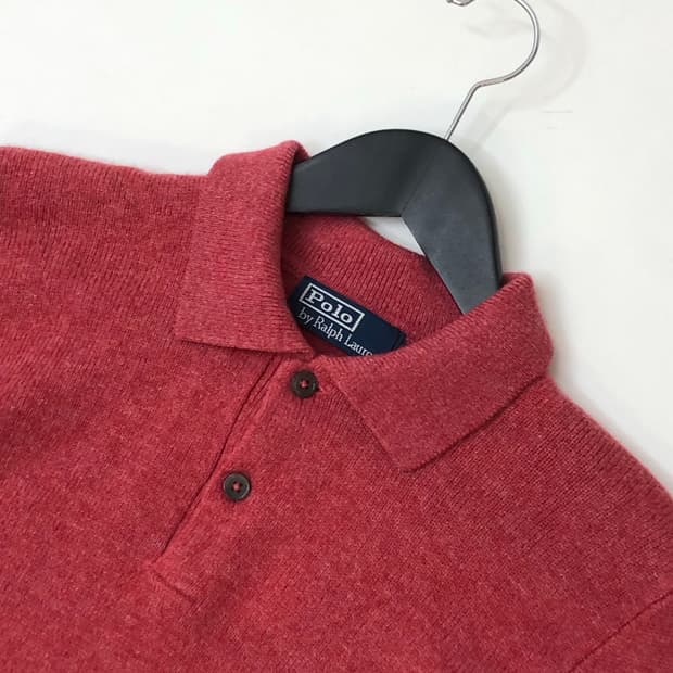 Polo 폴로 랄프로렌 코랄 컬러 카라 니트 