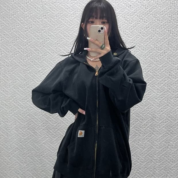 칼하트 빈티지 모던 캐주얼 써멀 오버핏 후드집업 L C13698