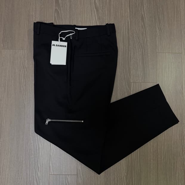 Jil sander 질샌더 사이드 지퍼 테이퍼드 슬랙스 50