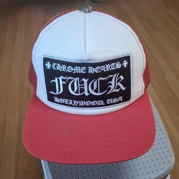 크롬하츠 할리우드 fuck 트러커캡 레드