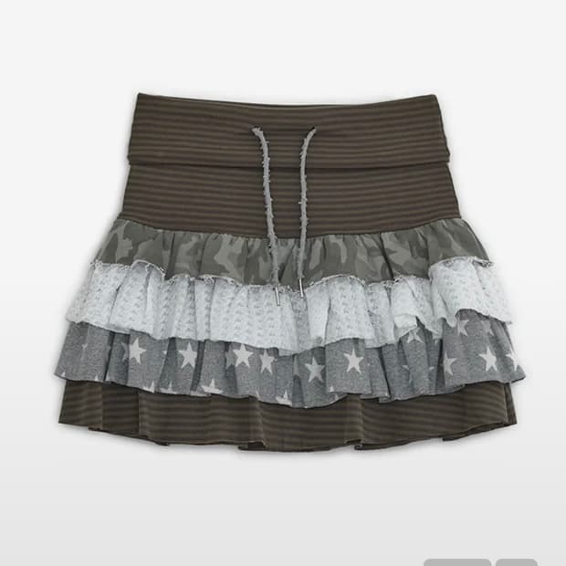 허그유어스킨 캉캉 레이어드 스커트