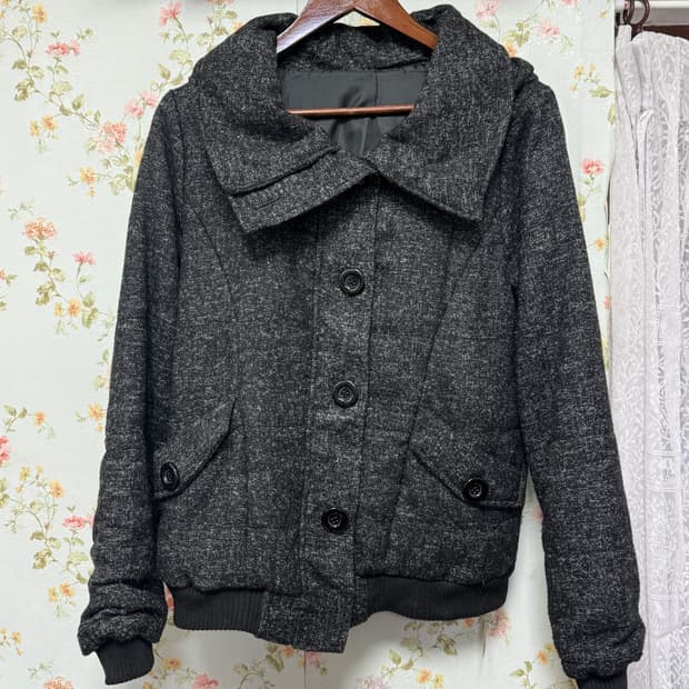 빈티지 버튼 집업