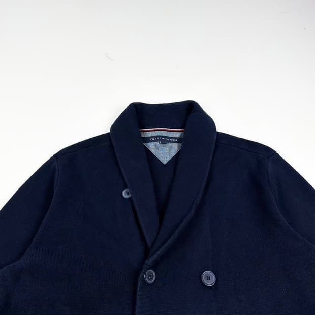 타미힐피거 플래그 숄카라 네이비 가디건 (M)