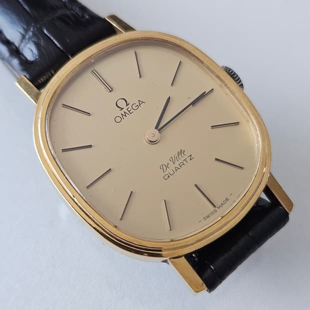 오메가 드빌 금장 쿼츠 시계 고장품