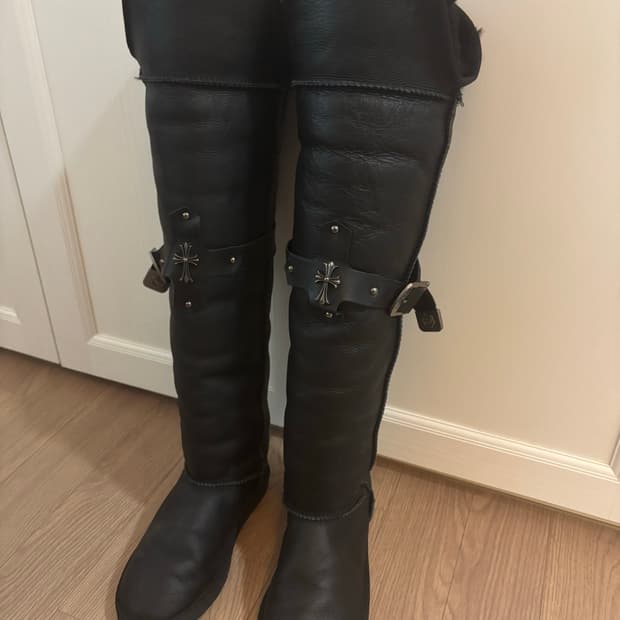 상태최상 호주 컴뱃 양가죽 양털 니하이 롱부츠 어그부츠 235,240