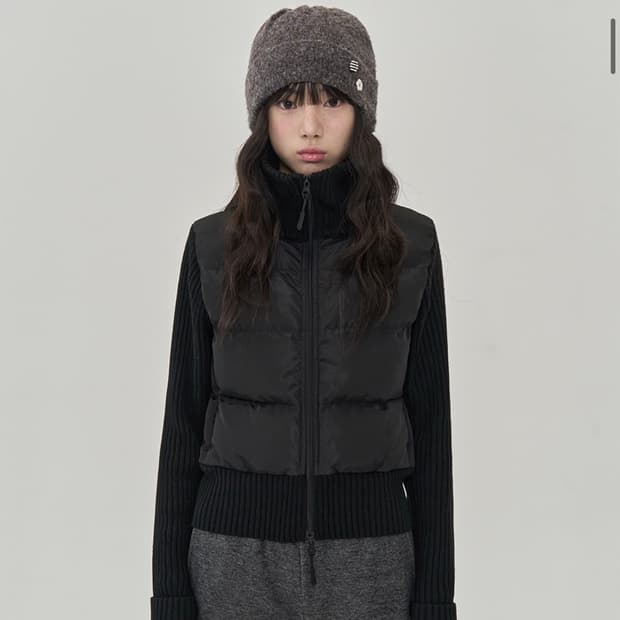 토피우먼 w 버튼 포인트 비니 브라운