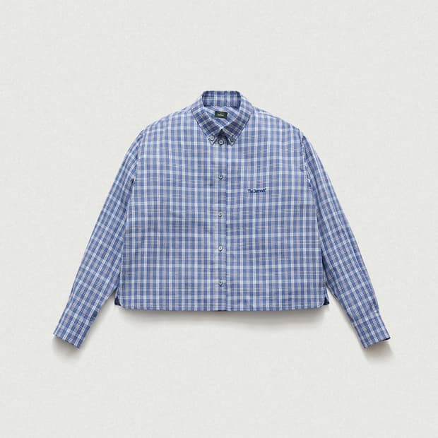 더바넷 아도르 체크 크롭 셔츠 ador check shirt