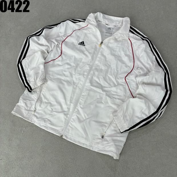 아디다스 삼선 화이트 바람막이 자켓 105