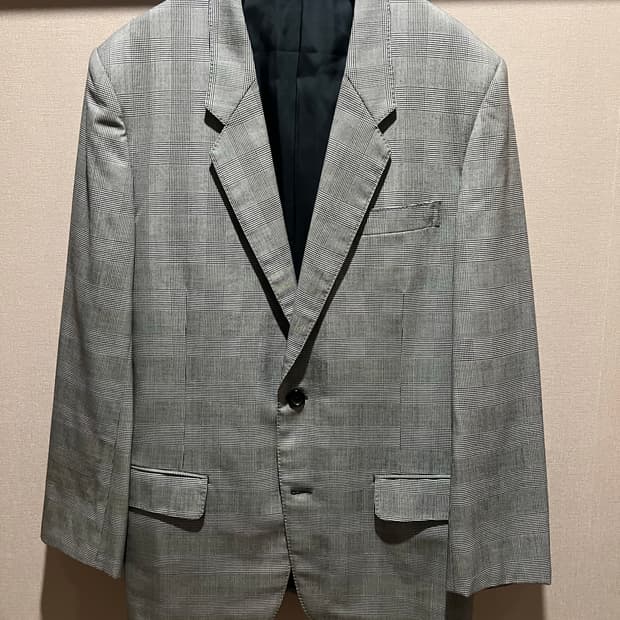 Y's for men 울 체크 블레이저 M