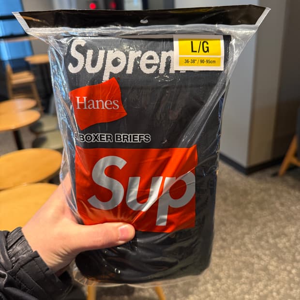 슈프림 블랙 속옷 팬티 1장 L