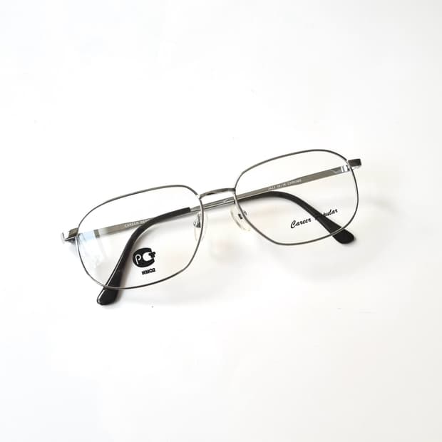 데드스탁 레트로사각 실버 메탈 안경테 375