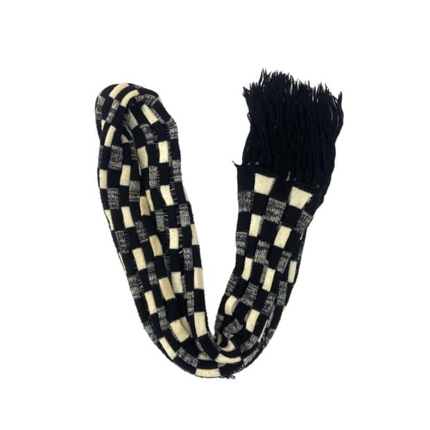 Black Checkered Soft Muffler