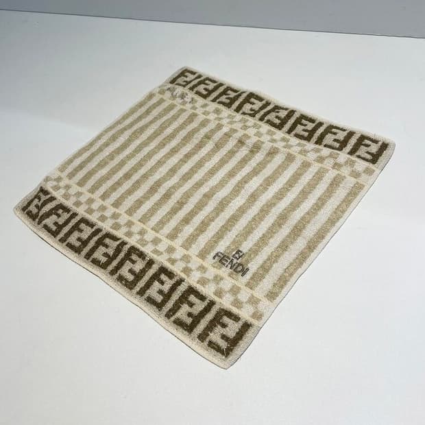 펜디 FENDI 00s 기하학 패턴 쁘띠 타올 A1221