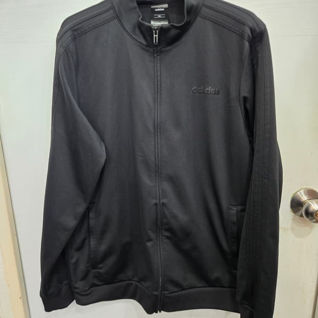 2XL,110)) adidas 아디다스 올블랙 져지! 깔끔한 디자인!