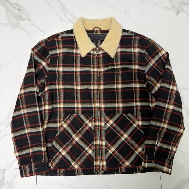 새상품 신형 크롬하츠 플란넬 넥시어링 체크 자켓 2XL