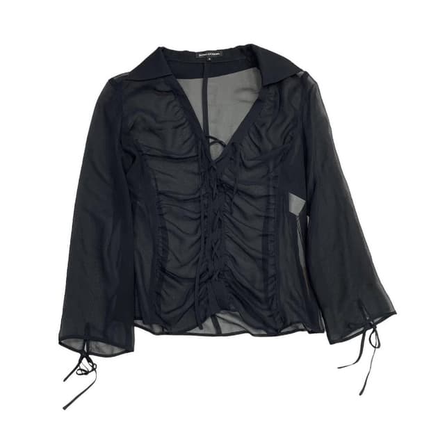 빈티지 시스루 블라우스 셔츠