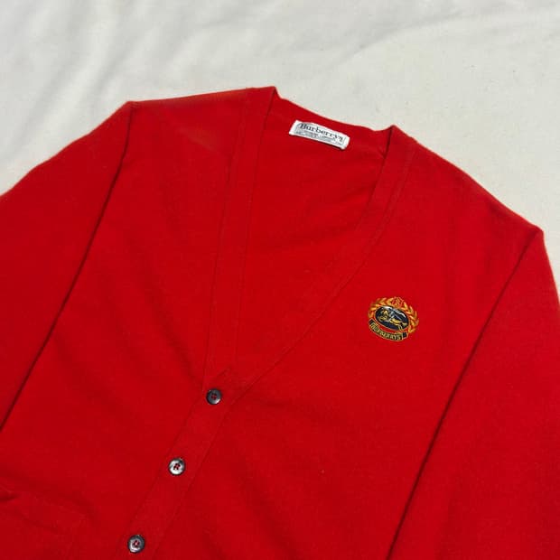 44 버버리 크레프트 로고 울 가디건