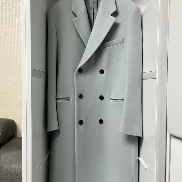 시스템옴므 라이트블루 더블 코트 105사이즈