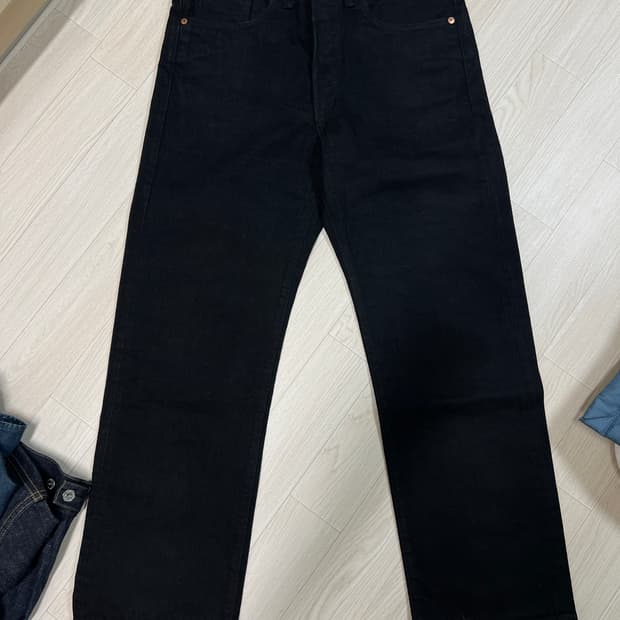 택포47) RRL 더블알엘 빈티지파이브포켓 블랙 온 블랙 32x30