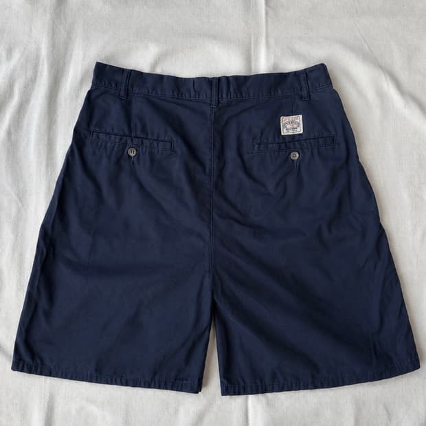 폴로 랄프로렌 더블 플리츠 치노 쇼츠 네이비 31 made in USA