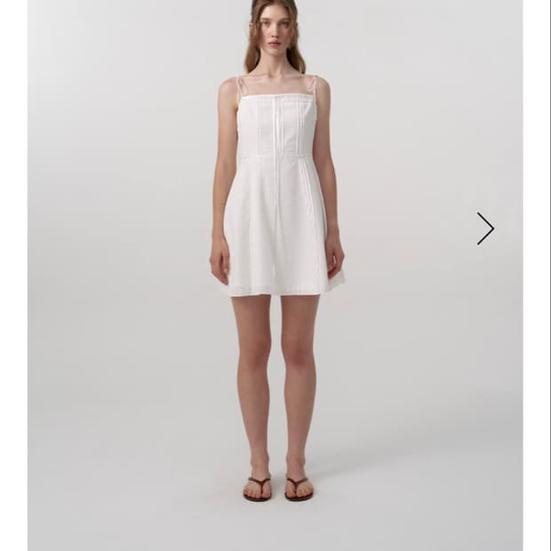 더바넷 lace edged sleeveless mini dress 원피스