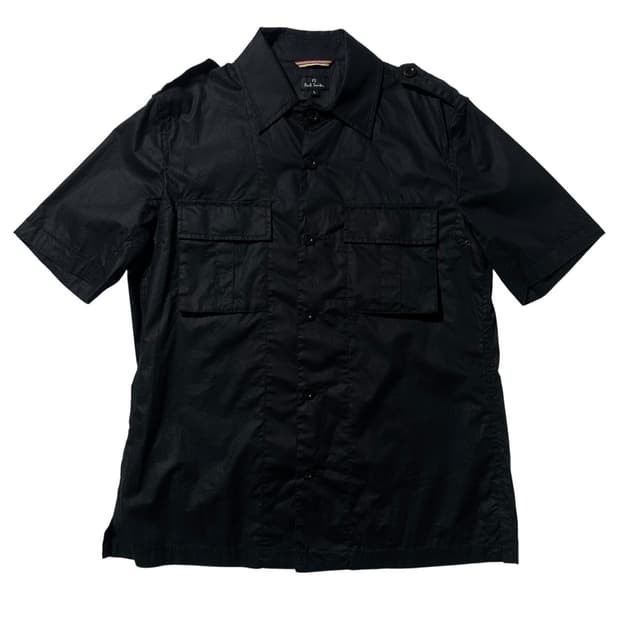 폴스미스 밀리터리 프론트 포켓 반팔 셔츠 블랙