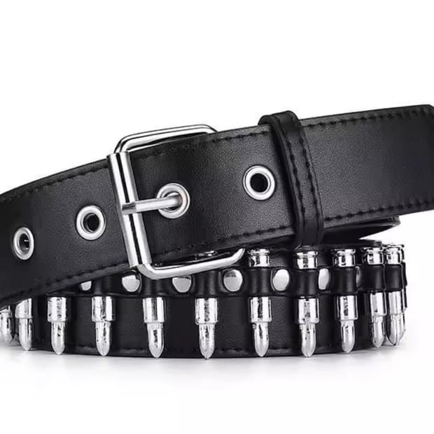  Bullet Edge Black Belt – 스트릿 탄피 포인트 벨트