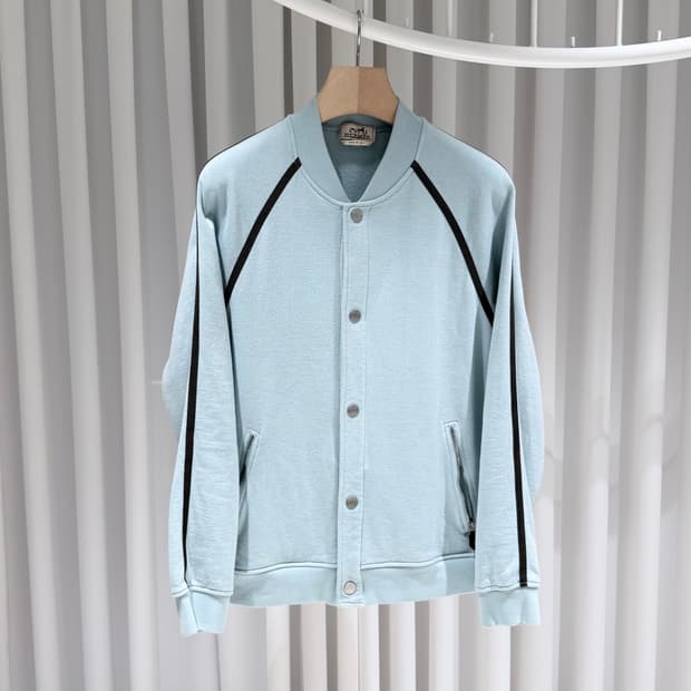 (A+/L) / 에르메스 코튼 블루종 바시티 자켓