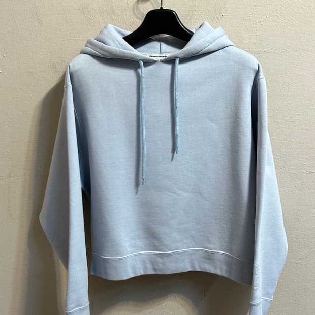 알렉산더왕 T 로고 크롭 후드티