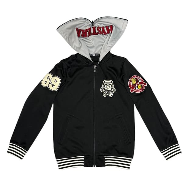 히스테릭 글래머 아카이브 해골 패치 후드 집업 자켓