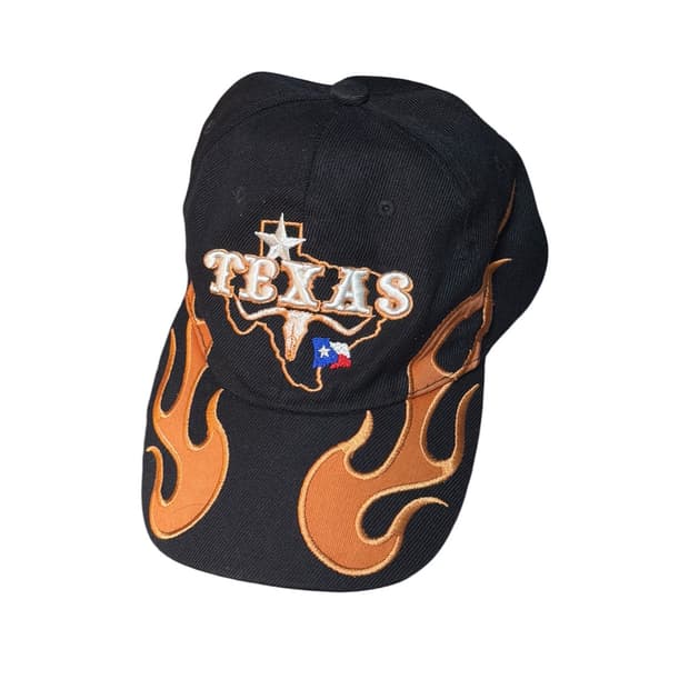 택사스 빈티지 플레임 볼캡 블랙