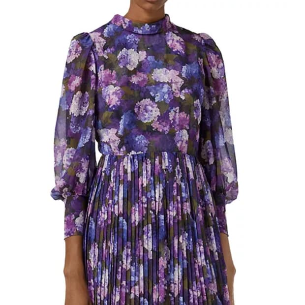 더 쿠플스 수국 플리츠 미니 원피스 [택채 새상품]