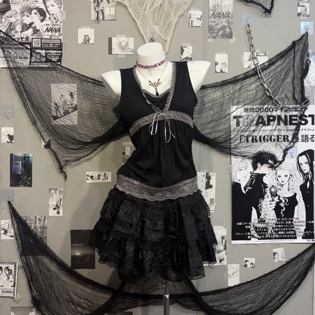 Fairy lace ribbon sleeveless