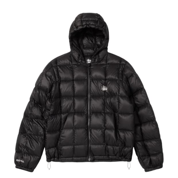 S) 스투시 미드웨이트 후드 퍼퍼 블랙 