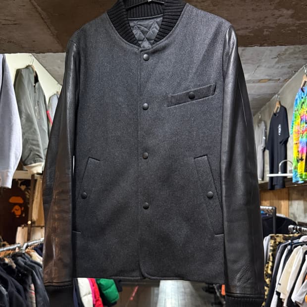 SOLIDHOMME 솔리드 옴므양가죽 스타디움 자켓