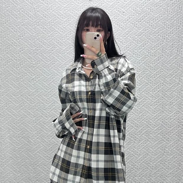 에디바우어 컨트리 빈티지 오버핏 플란넬 체크 셔츠 XL C13504