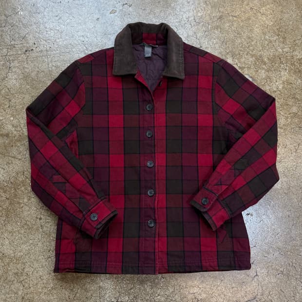 에디바우어 버팔로 체크 퀼팅 자켓