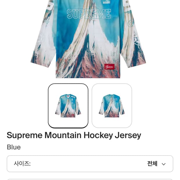 슈프림 아이스하키 팀 져지