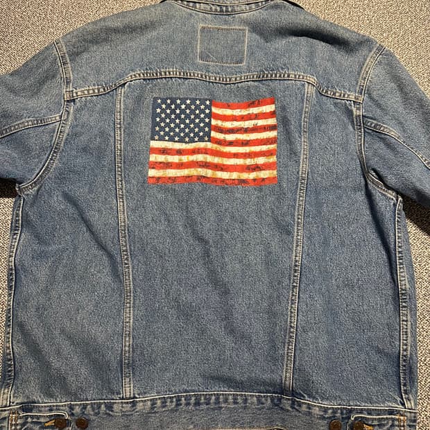 리바이스 성조기 데님 트러커 자켓 L